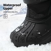 image:imageDREAM PAIRS Boys amp Girls Mid Calf WaterResistant Winter Snow Boots for ToddlerLittleBig KidBlack