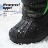 image:imageDREAM PAIRS Boys amp Girls Mid Calf WaterResistant Winter Snow Boots for ToddlerLittleBig KidBlackNeonGreen