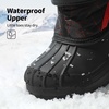 image:imageDREAM PAIRS Boys amp Girls Mid Calf WaterResistant Winter Snow Boots for ToddlerLittleBig KidBlackRed