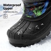 image:imageDREAM PAIRS Boys amp Girls Mid Calf WaterResistant Winter Snow Boots for ToddlerLittleBig KidBlueBlack