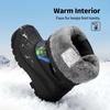 image:imageDREAM PAIRS Boys amp Girls Mid Calf WaterResistant Winter Snow Boots for ToddlerLittleBig KidBlueBlack