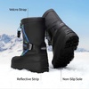 image:imageDREAM PAIRS Boys amp Girls Mid Calf WaterResistant Winter Snow Boots for ToddlerLittleBig KidBlueBlack