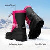 image:imageDREAM PAIRS Boys amp Girls Mid Calf WaterResistant Winter Snow Boots for ToddlerLittleBig KidHot Pink