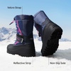 image:imageDREAM PAIRS Boys amp Girls Mid Calf WaterResistant Winter Snow Boots for ToddlerLittleBig KidNavyFuchsia