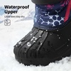 image:imageDREAM PAIRS Boys amp Girls Mid Calf WaterResistant Winter Snow Boots for ToddlerLittleBig KidNavyFuchsia