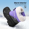 image:imageDREAM PAIRS Boys amp Girls Mid Calf WaterResistant Winter Snow Boots for ToddlerLittleBig KidPurpleGrey