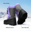 image:imageDREAM PAIRS Boys amp Girls Mid Calf WaterResistant Winter Snow Boots for ToddlerLittleBig KidPurpleGrey