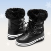 image:imageDREAM PAIRS Cozy Kids Snow Boots Warm amp WaterResistant Winter Boots with Faux Fur for AllDay Play NonSlip Mid Calf BootsBlack