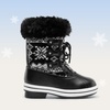 image:imageDREAM PAIRS Cozy Kids Snow Boots Warm amp WaterResistant Winter Boots with Faux Fur for AllDay Play NonSlip Mid Calf BootsBlackWhite
