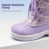 image:imageDREAM PAIRS Cozy Kids Snow Boots Warm amp WaterResistant Winter Boots with Faux Fur for AllDay Play NonSlip Mid Calf BootsLight Purple