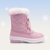 image:imageDREAM PAIRS Cozy Kids Snow Boots Warm amp WaterResistant Winter Boots with Faux Fur for AllDay Play NonSlip Mid Calf BootsPink