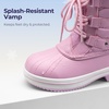 image:imageDREAM PAIRS Cozy Kids Snow Boots Warm amp WaterResistant Winter Boots with Faux Fur for AllDay Play NonSlip Mid Calf BootsPink