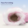 image:imageDREAM PAIRS Cozy Kids Snow Boots Warm amp WaterResistant Winter Boots with Faux Fur for AllDay Play NonSlip Mid Calf BootsPink
