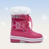 image:imageDREAM PAIRS Cozy Kids Snow Boots Warm amp WaterResistant Winter Boots with Faux Fur for AllDay Play NonSlip Mid Calf BootsRose Red