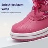 image:imageDREAM PAIRS Cozy Kids Snow Boots Warm amp WaterResistant Winter Boots with Faux Fur for AllDay Play NonSlip Mid Calf BootsRose Red