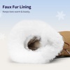 image:imageDREAM PAIRS Cozy Kids Snow Boots Warm amp WaterResistant Winter Boots with Faux Fur for AllDay Play NonSlip Mid Calf BootsTanWhite