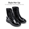 image:imageDREAM PAIRS Girls Boys Combat Ankle Boots Side Zipper Shoes with Lace Up for ToddlerLittle KidBig KidAll Black
