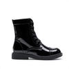 image:imageDREAM PAIRS Girls Boys Combat Ankle Boots Side Zipper Shoes with Lace Up for ToddlerLittle KidBig KidAll Black