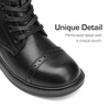 image:imageDREAM PAIRS Girls Boys Combat Ankle Boots Side Zipper Shoes with Lace Up for ToddlerLittle KidBig KidBlack