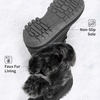 image:imageDREAM PAIRS Girls Boys Snow Boots WaterResistant Outdoor Warm Cozy AntiSlip Mid Calf Faux Fur Lining Winter Shoes for LittleBig KidsBlack