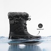image:imageDREAM PAIRS Girls Boys Snow Boots WaterResistant Outdoor Warm Cozy AntiSlip Mid Calf Faux Fur Lining Winter Shoes for LittleBig KidsBlack