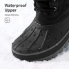 image:imageDREAM PAIRS Girls Boys Snow Boots WaterResistant Outdoor Warm Cozy AntiSlip Mid Calf Faux Fur Lining Winter Shoes for LittleBig KidsBlack