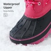 image:imageDREAM PAIRS Girls Boys Snow Boots WaterResistant Outdoor Warm Cozy AntiSlip Mid Calf Faux Fur Lining Winter Shoes for LittleBig KidsFuchsia