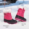 image:imageDREAM PAIRS Girls Boys Snow Boots WaterResistant Outdoor Warm Cozy AntiSlip Mid Calf Faux Fur Lining Winter Shoes for LittleBig KidsFuchsia