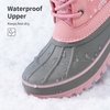 image:imageDREAM PAIRS Girls Boys Snow Boots WaterResistant Outdoor Warm Cozy AntiSlip Mid Calf Faux Fur Lining Winter Shoes for LittleBig KidsPink