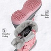 image:imageDREAM PAIRS Girls Boys Snow Boots WaterResistant Outdoor Warm Cozy AntiSlip Mid Calf Faux Fur Lining Winter Shoes for LittleBig KidsPink