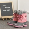 image:imageDREAM PAIRS Girls Boys Snow Boots WaterResistant Outdoor Warm Cozy AntiSlip Mid Calf Faux Fur Lining Winter Shoes for LittleBig KidsPink