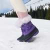 image:imageDREAM PAIRS Girls Boys Snow Boots WaterResistant Outdoor Warm Cozy AntiSlip Mid Calf Faux Fur Lining Winter Shoes for LittleBig KidsPurple