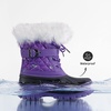 image:imageDREAM PAIRS Girls Boys Snow Boots WaterResistant Outdoor Warm Cozy AntiSlip Mid Calf Faux Fur Lining Winter Shoes for LittleBig KidsPurple