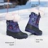 image:imageDREAM PAIRS Girls Boys Snow Boots WaterResistant Outdoor Warm Cozy AntiSlip Mid Calf Faux Fur Lining Winter Shoes for LittleBig KidsPurpleFuchsia