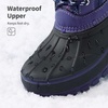 image:imageDREAM PAIRS Girls Boys Snow Boots WaterResistant Outdoor Warm Cozy AntiSlip Mid Calf Faux Fur Lining Winter Shoes for LittleBig KidsPurpleFuchsia