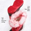 image:imageDREAM PAIRS Girls Boys Snow Boots WaterResistant Outdoor Warm Cozy AntiSlip Mid Calf Faux Fur Lining Winter Shoes for LittleBig KidsRedBlack