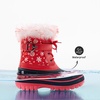 image:imageDREAM PAIRS Girls Boys Snow Boots WaterResistant Outdoor Warm Cozy AntiSlip Mid Calf Faux Fur Lining Winter Shoes for LittleBig KidsRedBlack