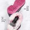 image:imageDREAM PAIRS Girls Boys Snow Boots WaterResistant Outdoor Warm Cozy AntiSlip Mid Calf Faux Fur Lining Winter Shoes for LittleBig KidsWhiteFuchsia