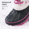 image:imageDREAM PAIRS Girls Boys Snow Boots WaterResistant Outdoor Warm Cozy AntiSlip Mid Calf Faux Fur Lining Winter Shoes for LittleBig KidsWhiteFuchsia