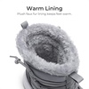 image:imageDREAM PAIRS Girls Boys Winter Snow Boots Slip Resistant Faux Fur Lined Windproof Warm SlipOn Boots for KidsGrey