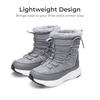 image:imageDREAM PAIRS Girls Boys Winter Snow Boots Slip Resistant Faux Fur Lined Windproof Warm SlipOn Boots for KidsGrey
