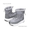 image:imageDREAM PAIRS Girls Boys Winter Snow Boots Slip Resistant Faux Fur Lined Windproof Warm SlipOn Boots for KidsGrey
