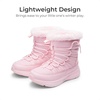 image:imageDREAM PAIRS Girls Boys Winter Snow Boots Slip Resistant Faux Fur Lined Windproof Warm SlipOn Boots for KidsPink