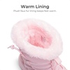 image:imageDREAM PAIRS Girls Boys Winter Snow Boots Slip Resistant Faux Fur Lined Windproof Warm SlipOn Boots for KidsPink
