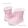 image:imageDREAM PAIRS Girls Boys Winter Snow Boots Slip Resistant Faux Fur Lined Windproof Warm SlipOn Boots for KidsPink