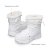 image:imageDREAM PAIRS Girls Boys Winter Snow Boots Slip Resistant Faux Fur Lined Windproof Warm SlipOn Boots for KidsWhite