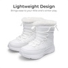 image:imageDREAM PAIRS Girls Boys Winter Snow Boots Slip Resistant Faux Fur Lined Windproof Warm SlipOn Boots for KidsWhite