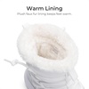 image:imageDREAM PAIRS Girls Boys Winter Snow Boots Slip Resistant Faux Fur Lined Windproof Warm SlipOn Boots for KidsWhite