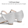 image:imageDREAM PAIRS Girls Dress Shoes Mary Jane Heel TStrap Party Flower Wedding Princess Pumps for Little Big KidSilver