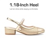 image:imageDREAM PAIRS Girls Dress Shoes Slingback Heels Round Toe Pump for Little Big Kids Flower Party Wedding PrincessGold